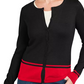 Karen Scott Women's Colorblocked Hem Cardigan Blue Size Petite S