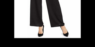 BCX Junior's Wide Leg Paperbag Pants Black Size X-Large