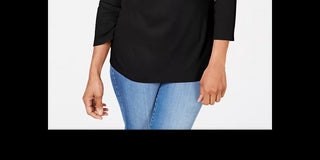 Karen Scott Women's Embroidered Cotton Layered Look Top Chestnut Size Petite L