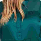 Alfani Women's Plus Size Satin Mixed-Media Top Green Size 0X