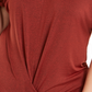 JM Collection Women's Plus Size Twist-Front Top Red Size 1X