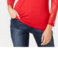 INC International Concepts Women's Petite Lace-Yolk Top Burgundy Size -PXL