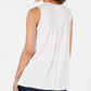 Style & Co Women's Embroidered-Yoke Ruffle-Trim Top White Size Medium