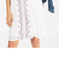 Style & Co Women's Embroidered Tassel Tie Dress White Size Large