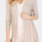 Charter Club Women's Textured-Knit Open Cardigan White- Size Large