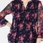 Charter Club Women's Floral Pintuck Top Pink Size XX-Large