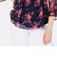 Charter Club Women's Floral Pintuck Top Pink Size XX-Large