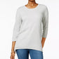 Style & Co Women's Layered-Hem Top Black Size Small