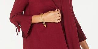 Alfani Women's Tie Sleeve Cardigan Red Size PXL