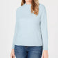 Karen Scott Women's Petite Mock-Neck Sweater Light Blue Size Petite XL