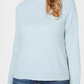 Karen Scott Women's Petite Mock-Neck Sweater Light Blue Size Petite XL