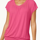 JM Collection Women's Blouson T-Shirt Yellow Size Large