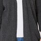 Karen Scott Women's Ribbed Yoke Cardigan Sweater Gray Size Small