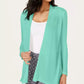 Charter Club Women's Geo-Stitch Open-Front Cardigan Blue Size X-Large