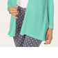 Charter Club Women's Geo-Stitch Open-Front Cardigan Blue Size X-Large