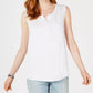 Style & Co Women's Sleeveless Jewel Neck Top Size X-Large Yellow Size X-Large