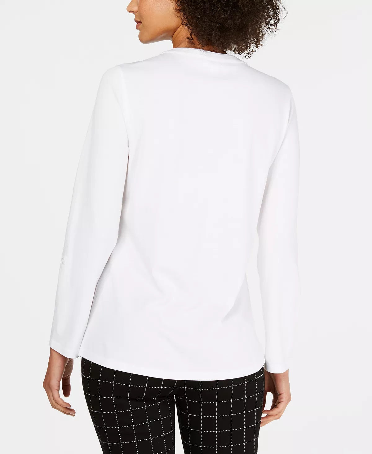 Charter Club Women's Supima Cotton Split-Neck Top Green Size XX-Large