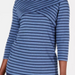 Karen Scott Women's Petite Striped Top Blue Size Petite Small