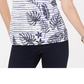 Karen Scott Women's Cotton Graphic Embellished Top White/green Size X-Large