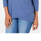 Karen Scott Women's Tulip-Hem Top Grey Size Medium