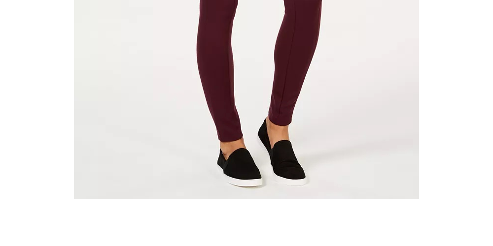 Style & Co Women's Seamed Ponte Knit Skinny Pants Berry Jam Size PXL