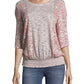 John Paul Richard Women's Printed Banded-Hem Top Pink Size Small