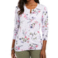 Karen Scott Women's Floral-Print Cardigan Purple Size XX-Large