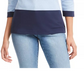 Karen Scott Women's Sport Colorblocked Button-Shoulder Top Blue Size Small