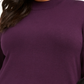 Alfani Women's Plus Size Mock-Neck Sweater With Faux-Fur Cuffs Purple Size 1X