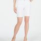 Charter Club Women's Petite Tummy-Control Cuffed Shorts White Size 2 Petite