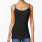 Planet Gold Women's Black Stretch Adjustable Spaghetti Strap Scoop Neck Tank Top Juniors Black Size Large
