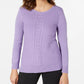 Karen Scott Women's Cable-Knit Sweater Lt/Pas Purple Size XX-Large