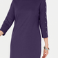 Karen Scott Women's Petite Boat-Neck Studded Dress Purple Size Petite Small