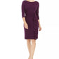 Jessica Howard Women's Ruffled Sheath Dress Purple Size 16
