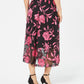 Alfani Women's Petite Floral-Print A-Line Skirt Pink Size 6 Petite