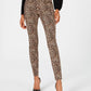 INC International Concepts Women's Leopard-Print Skinny Jeans Brown Size 12 Petite