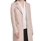 DKNY Women's Opulent Dream Foil Boucle Outerwear Topper Jacket Pink Size 14
