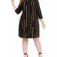 Tommy Hilfiger Women's Plus Chain Print Dress Black Size 18W