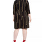 Tommy Hilfiger Women's Plus Chain Print Dress Black Size 18W
