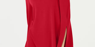 Alfani Women's Petite One-Shoulder Applique Top Red Size Petite S