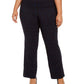 Alfani Women's  Pull On Plaid Pants Navy Size 14W