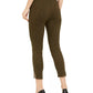 Alfani Women's Fringe Hem Ankle Pants  Green Size 10 Petite