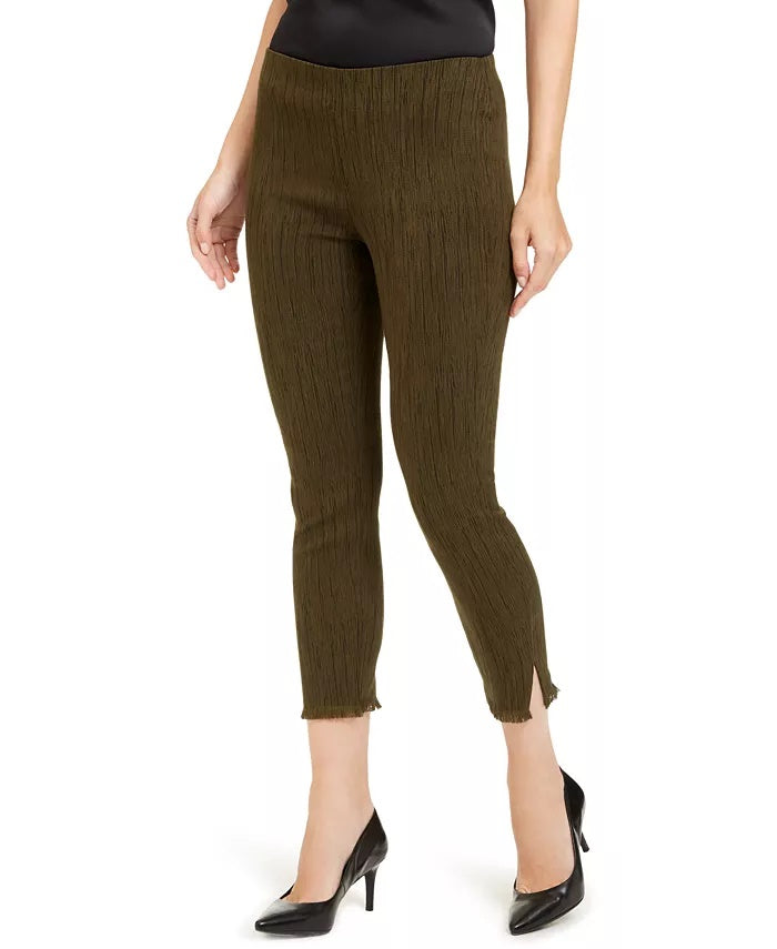 Alfani Women's Green Fringed Pants Green Size 14 Petite