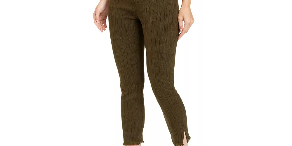 Alfani Women's Green Fringed Pants Green Size 14 Petite
