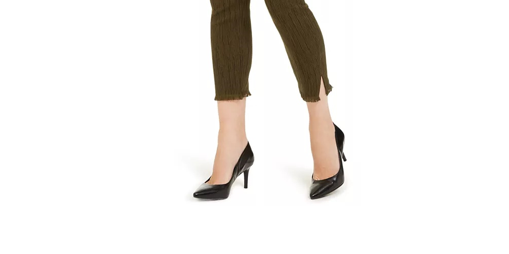 Alfani Women's Green Fringed Pants Green Size 14 Petite
