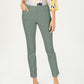 Charter Club Women's Solid Newport Slim-Leg Pants  Green Size 2 Petite
