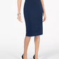 Alfani Women's Petite Wide-Waistband Curvy Scuba Pencil Skirt Black Size 2 Petite