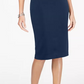 Alfani Women's Petite Wide-Waistband Curvy Scuba Pencil Skirt Black Size 2 Petite
