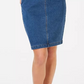 Charter Club Women's Denim Tummy Control Skirt Blue Size 10