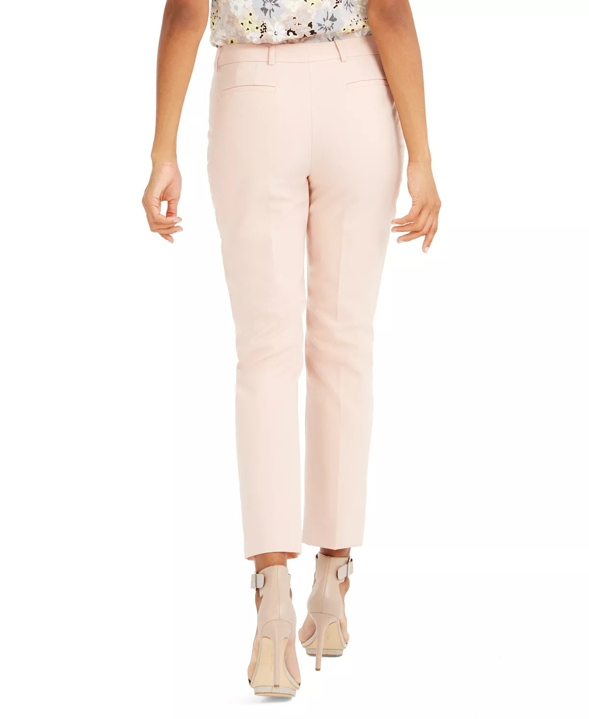 Calvin Klein Women's Straight Leg Dress Pants Pink Size 4 Petite